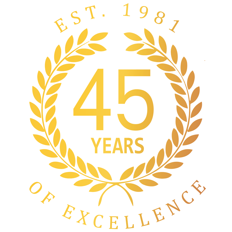 45 years badge